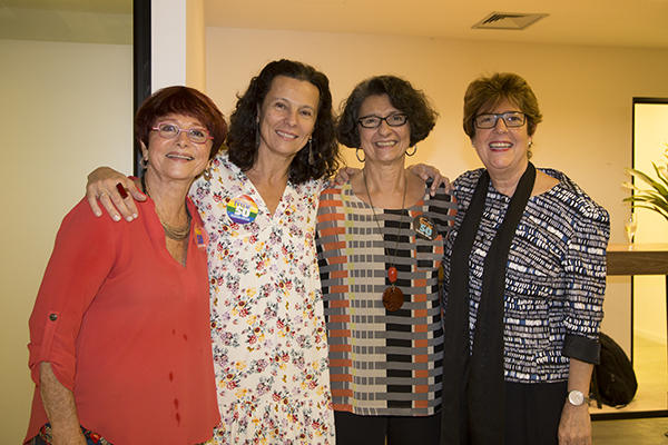 As coordenadoras Julita Lemgruber, Bárbara Mourão, a pesquisadora associada Leonarda Musumeci e a também coordenadora Silvia Ramos
